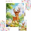 Bambi Flower Deer Rabbit Squirrel Diamond Paint Mosaic Art Painting Kit Handmade DIY Home Decor