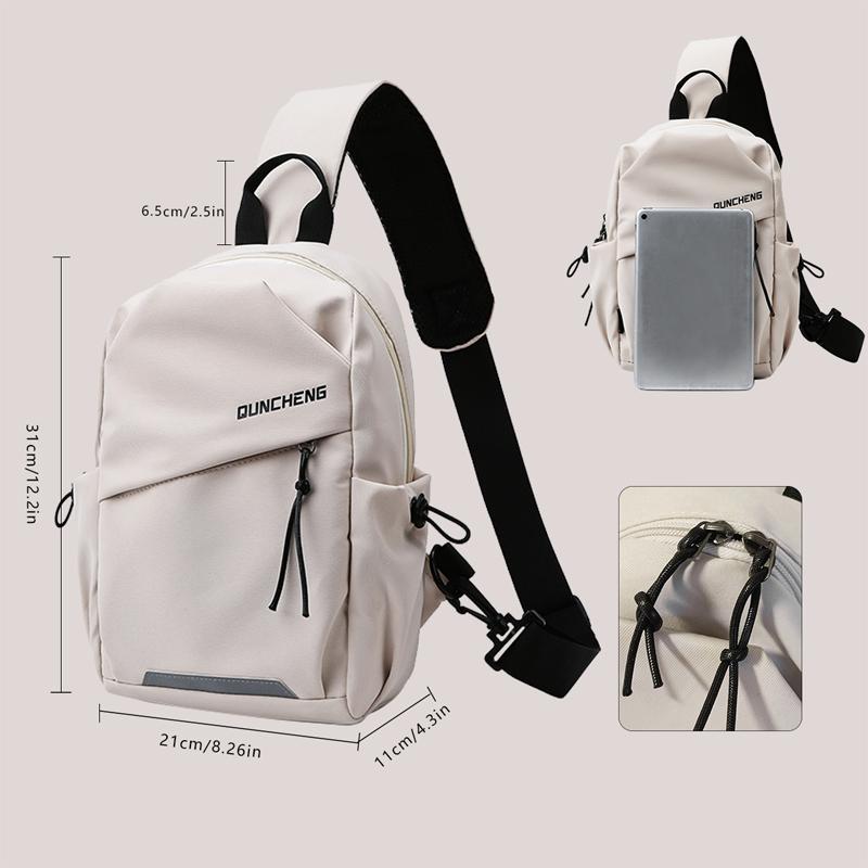 Enkel skulderryggsekk for menn og kvinner crossbody bag liten brystveske sykling sport fjellklatring gutter