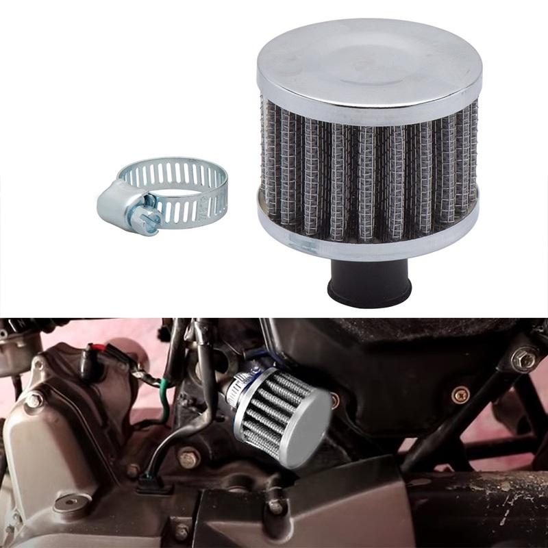 

25mm 18mm 12mm Auto Air Filter for Motorcycle Cold Air Intake High Flow Crankcase Vent Cover Mini Breather Filters 25mm black