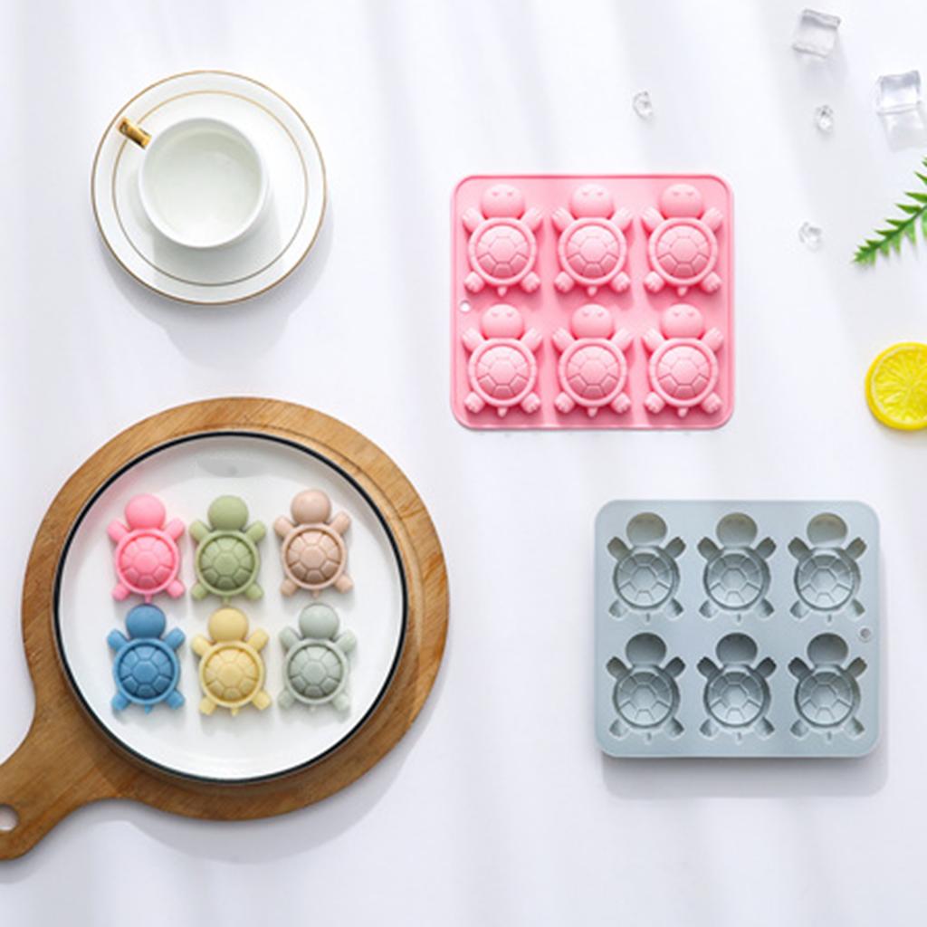 6 håligheter Stor sköldpadda Moussetårtsform Livsmedelskvalitet Silikon Chokladdessert Bakform Familjesammankomst Bakverk