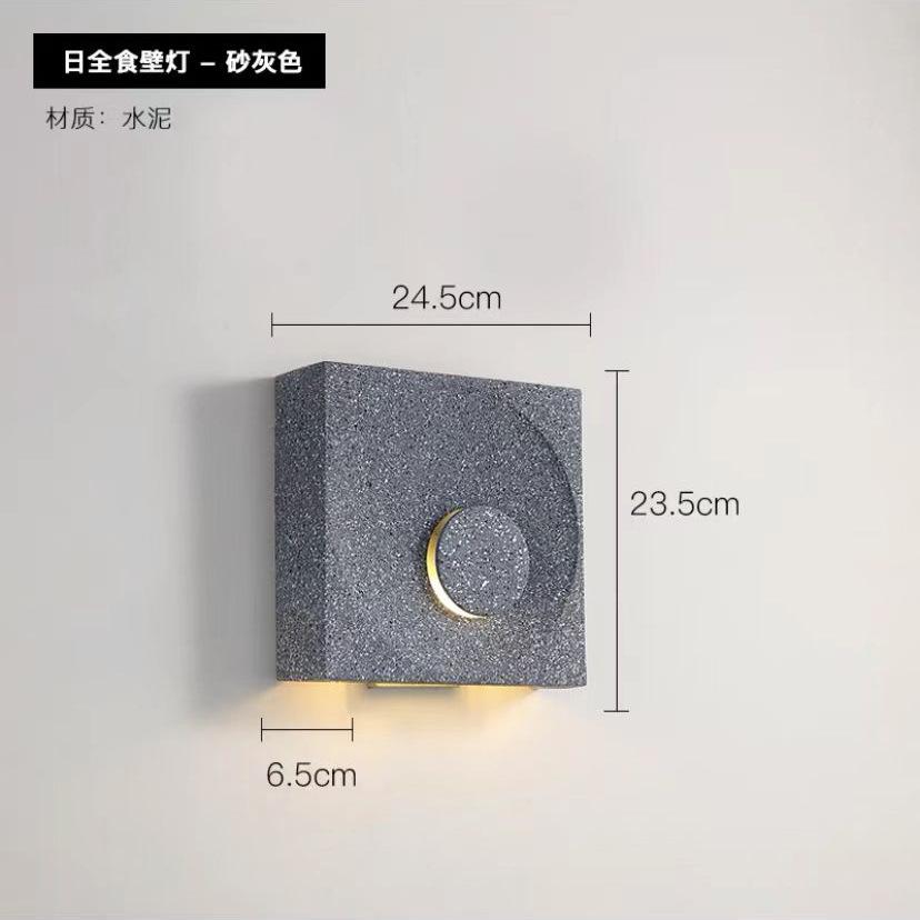 Modern Cement Wall Lamp Interior Creative Atmosphere Light Bedroom Living Room Aisle StairLight Cafe Homestay Wall Light