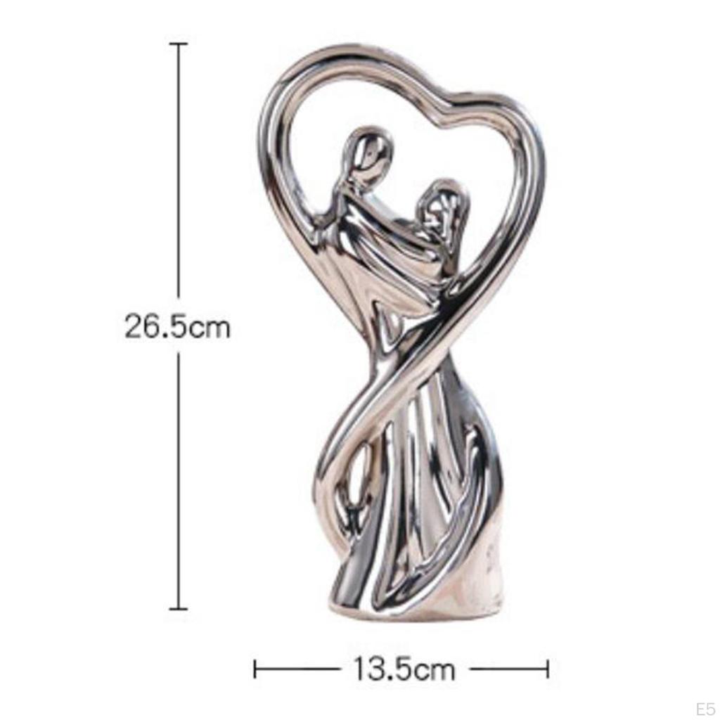 Couple Figurine Statue Art Crafts Lovers Sculpture Valentine's Day Ornament for Cabinet