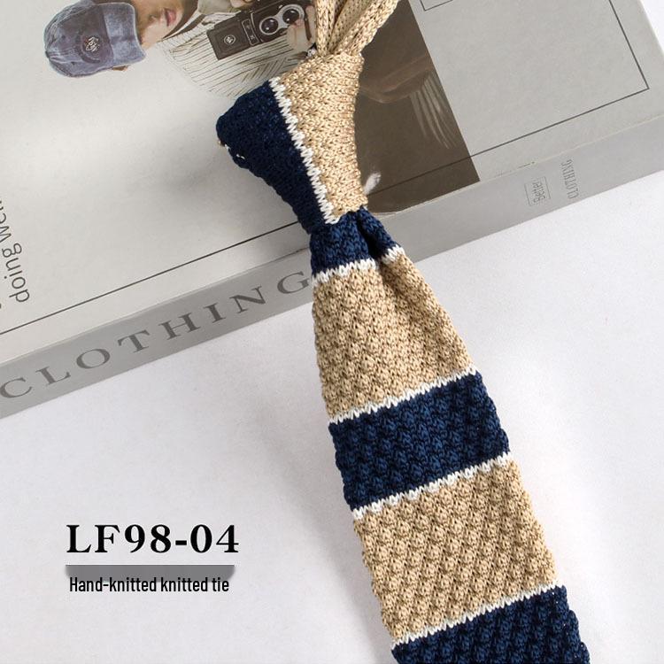Stylish British Casual Slim Fit Knit Wool Tie, Unisex, 6cm Width.
