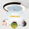 Electric Fan 50cm Intelligent Ceiling Fan with Lamp Bedroom Decorative Ventilator Lamp Smart APP Control With Remote control