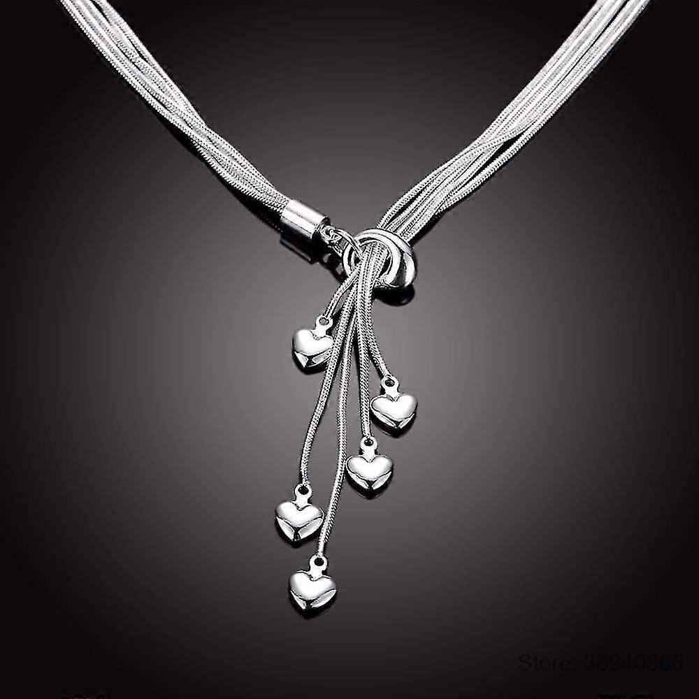 95 Sterling Silver Necklace Necklace Long Necklace Five-star Maxi Necklace