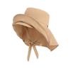 Summer outdoor breathable shawl sunscreen ponytail hole double layer sun hat