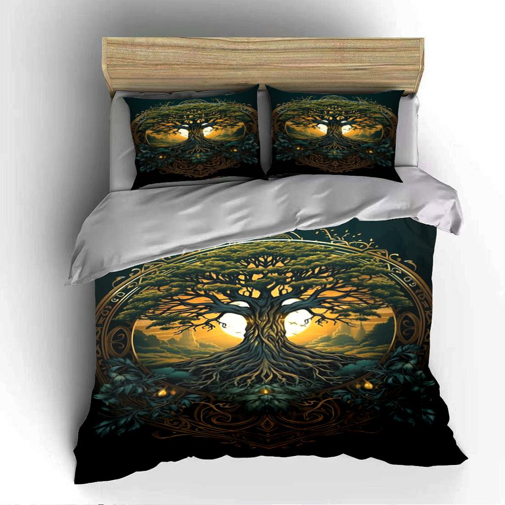 Mystical Tree of Life Bedding Set Bedding Set (1 Duvet Cover, 2 Pillowcases, Duvet Not Included)