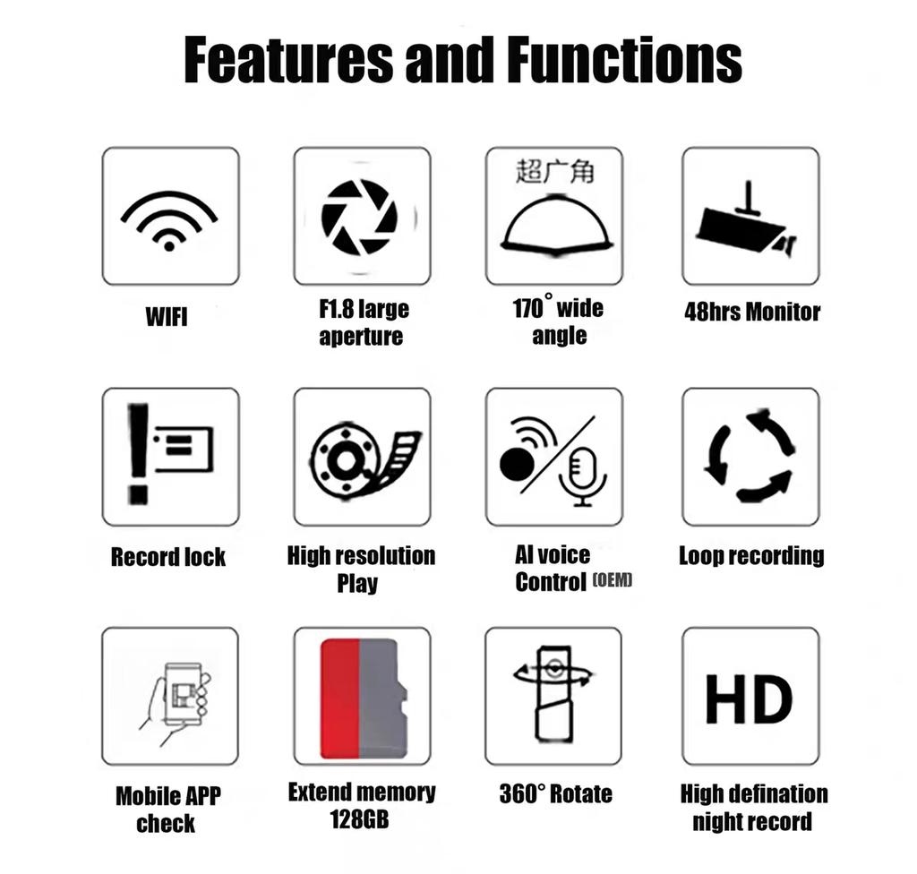 4K WIFI Dash Cam High Definition Video Recorder Car 4K Front Camera Black Box DVR Dash Cam