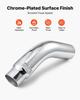 Elbow Exhaust Tip, 101.6mm Inlet, 127mm Outlet, 584mm Overall Length, Chrome Turn Down Exhaust Tip with Clamp for Truck, Sedan, Sports Car, SUV,