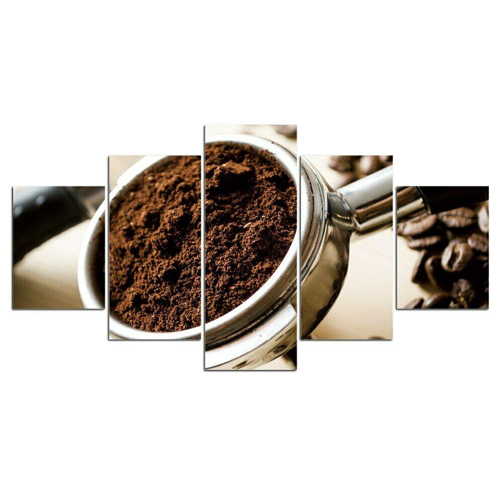 

5Pcs Coffee Bean Drink Cafe Decor Canvas Paintings Wall Art HD Print Home Decor No Framed Room Decor Modern Poster 5 Panel