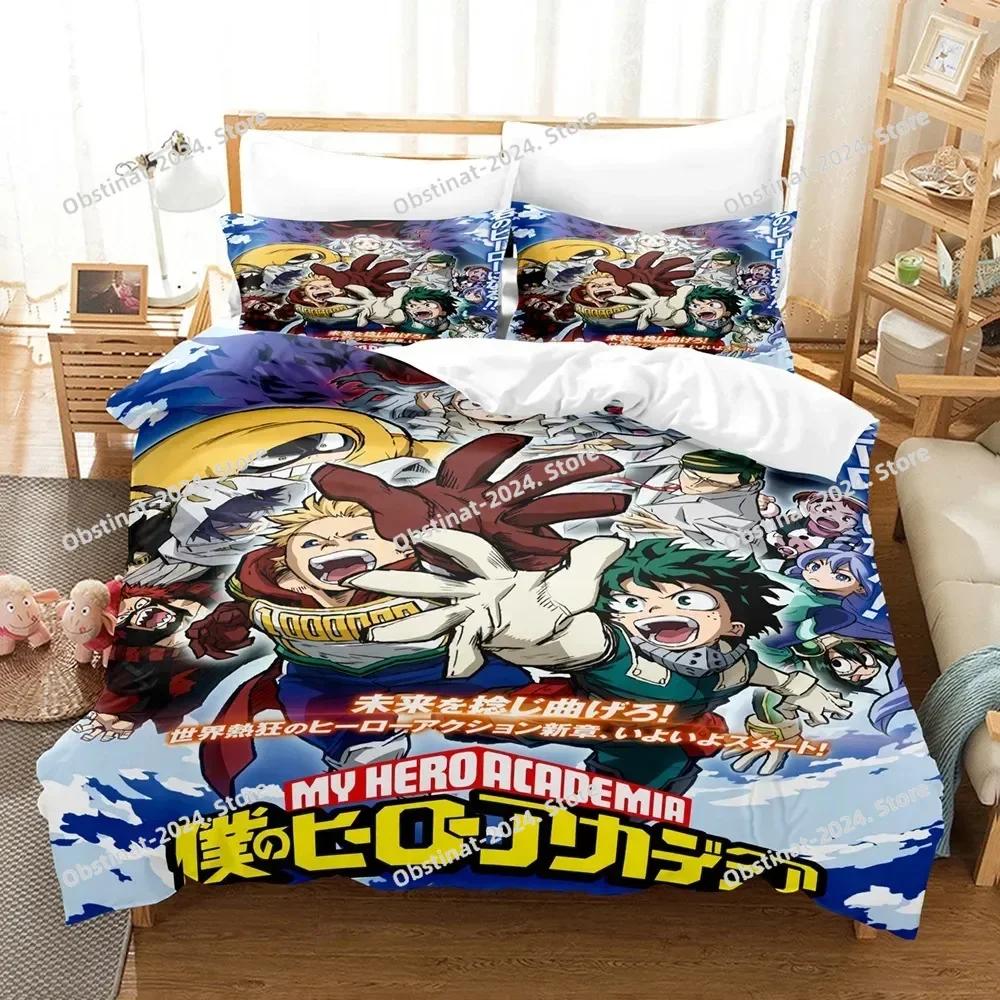 My Hero Academia Bettwäsche-Set Japan Anime Bequeme Bettbezüge Einzelbett Doppelbett Queen-Size Twin-Size Vollgröße Bettbezug Jugendzimmer