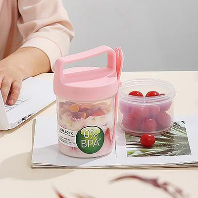 Coppa per Insalata di Frutta e Avena con Yogurt, Coperchio e Cucchiaino, Scatola Bento Ermetica per Alimenti, Coppa Conica a Ridotto Contenuto di Grassi per Fitness