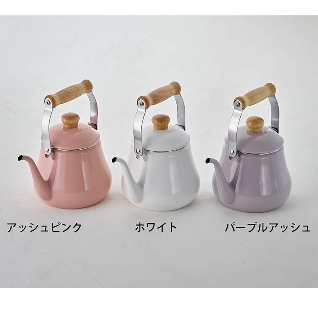 Fuji Enamel Drip Kettle, Induction Compatible, 1.5L (Purple Ash)