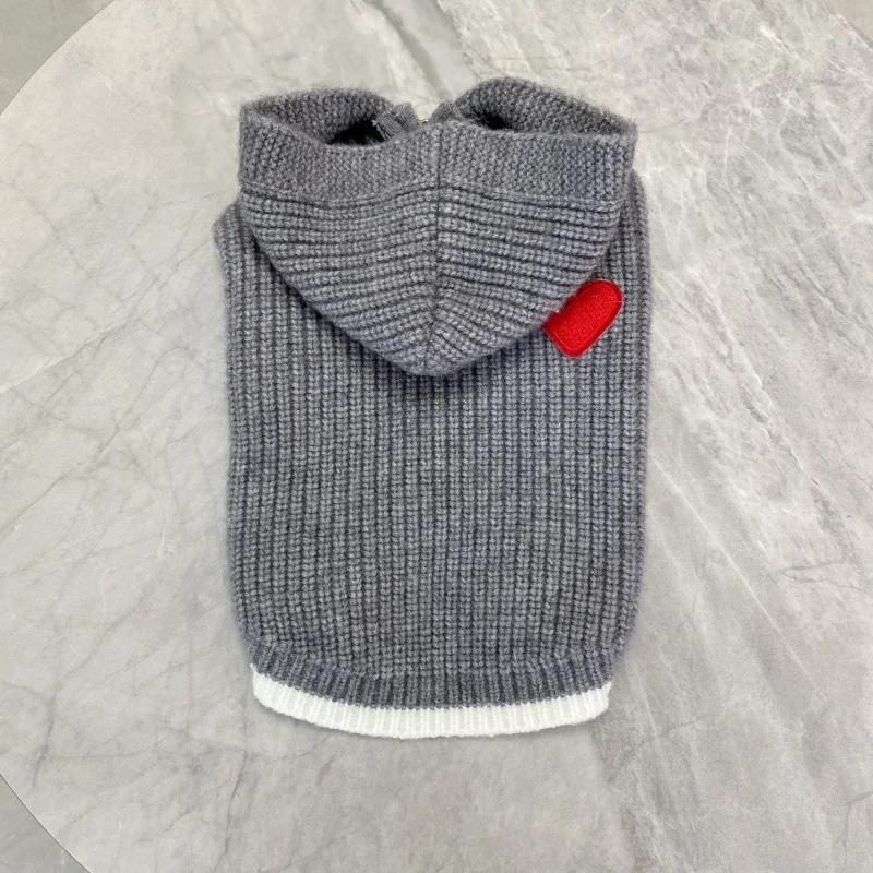 

Autumn and Winter New Products Thickened Pet Knitted Sweater Dog Cat Corgi Clothing Clothes XXL сірий колір