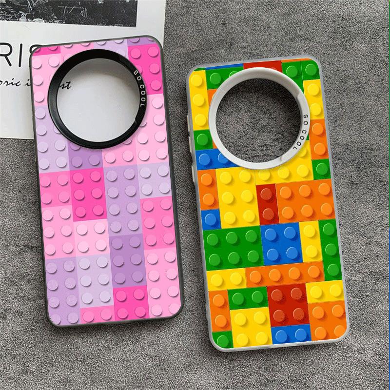 Fashion Building Blocks Pattern Soft Phone Case for Xiaomi Redmi Note 13 14 15 Pro Plus 12S 12 11S 11 11T 10S 10 Shockproof Cove