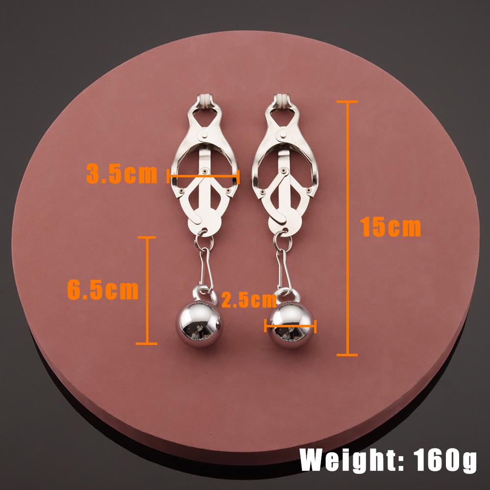 2/4 Metal Heavy Balls Nipple Clamps For Women Breast Sex Toys Bdsm Nipples Clips with Pendant Adult Games For Couples Sex