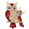 Ugglor Brosch Julklappar Pins Corsage Två Ugglor Pins Suit Retro Broscher