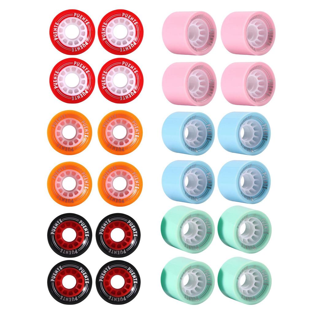 4 PCS Skateboard Wheels Cruising Wheel Bearings and Spacers Set