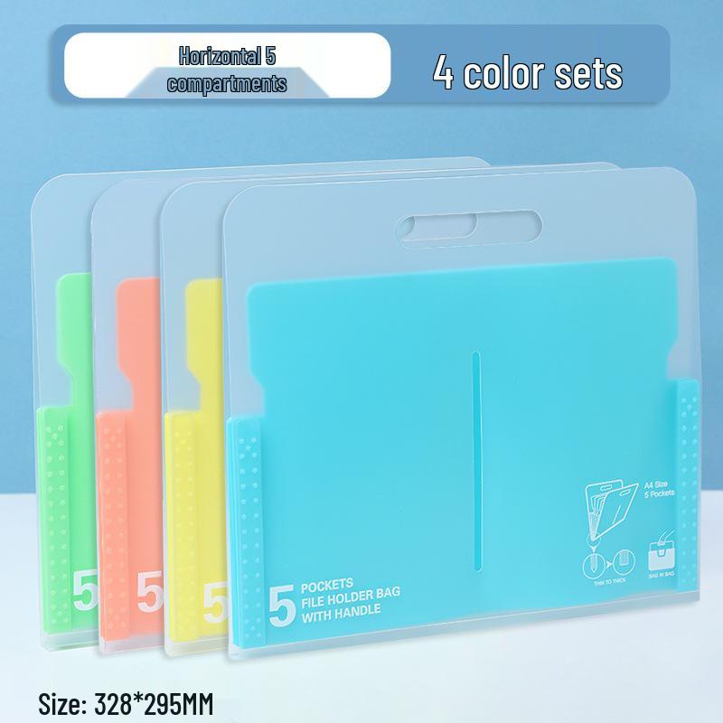 A4 Transparent Accordion Document Storage Bag