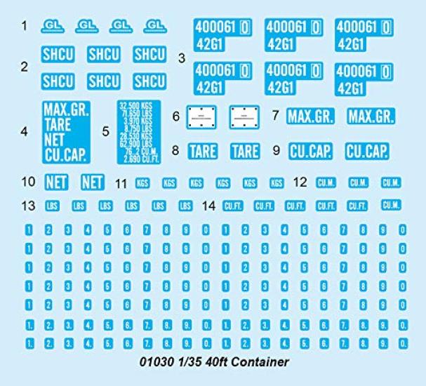Trumpeter 40ft Cargo Container Plastic Model 01030 1/35