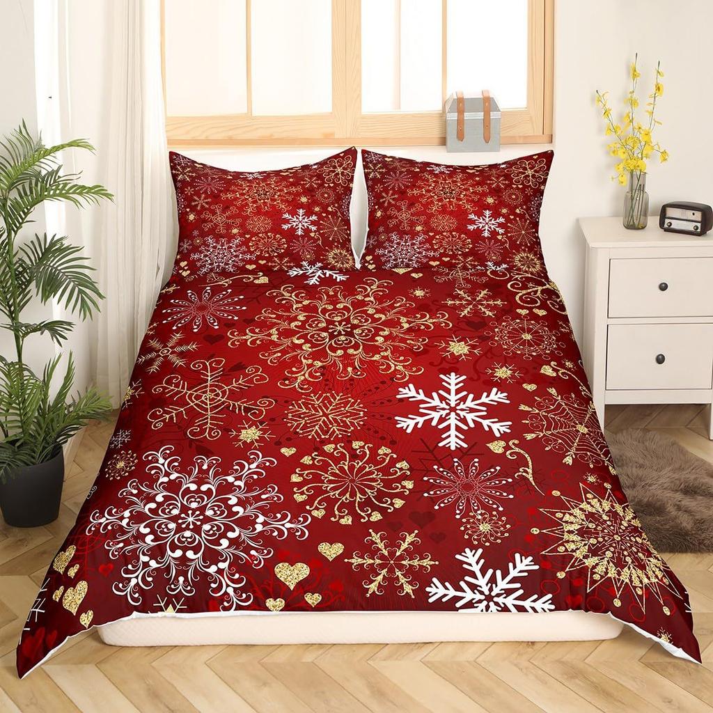 Santa Claus Down Comforter Set Bedding Set 3-piece Coverlet Set