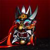 Vibrant Colorful Nuo Drama Mask Plastic Handmade Cultural Artifact Adjustable Fit Stage Performances Cosplay Prop