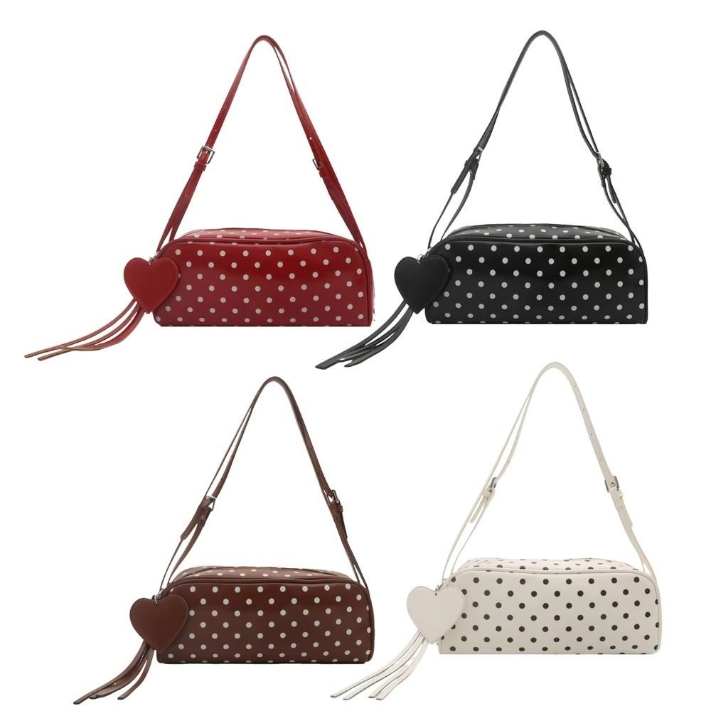 PU Leather Polka Dot Shoulder Bag Adjustable Straps Crossbody Bag New Tote Bag  Casual Wear