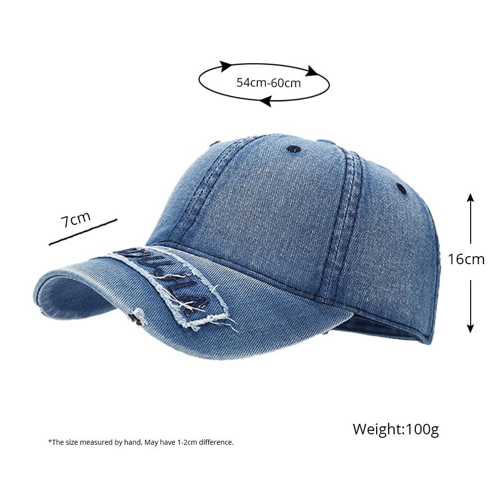 New High Quality Unisex Washed Denim Baseball Cap Men Women Adjustable Casual Outdoor Streetwear Embroidery Dad Snapback Hats