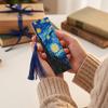 Acrylic Page Markers 4PCS Christmas Theme Diamond Painting Bookmarks, Creative DIY Art Kits, Handmade Gift for Readers Stress Relief Portable