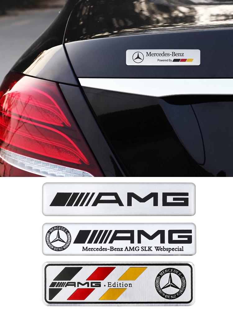 GLC GLB 3D Aluminum Mercedes Benz Badge Car Styling Stickers Decal Accessories For AMG W177 W176 X166 X167 C257 C218 X253 C118