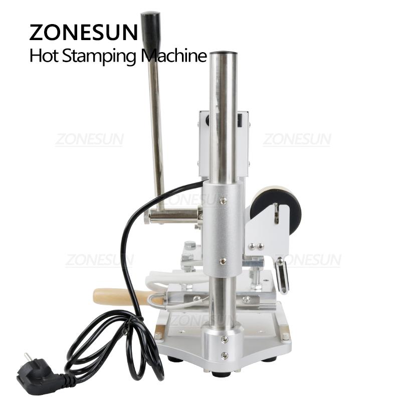 ZONESUN ZS-100B Dual Use Hot Foil Stamping Machine Manual Bronzing Machine For Pvc Card Leather Pencils Paper Stamping Machine