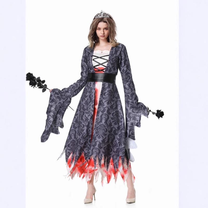 Halloween Bloody Ghost Bride Vampire Witch Bloody Ghost Bride Horror Skull Show Costume