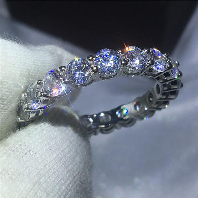 Blume Schmuck Silber Farbe Ring Set Voll Zirkon Cz Stein, Verlobung, Hochzeit Band Ringe Für Frauen Geschenk