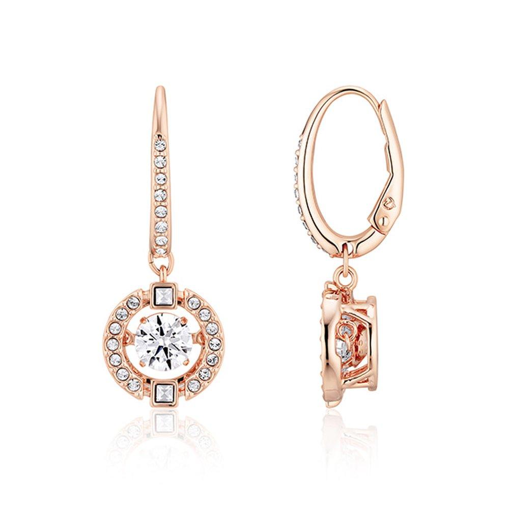 Swarovski 5504753 Una Sparkling Dance Hoop Drop Earrings