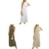 Robe longue ample d'été pour femme avec franges en polyester extensible pour un usage décontracté