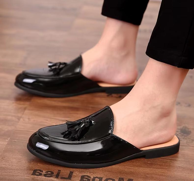 

Мода Мода Новые Мужские Белые Черные Полушлепанцы Обувь для Вождения Мужские Кисточки Повседневные Мюли Мокасины Дышащие Лоферы Zapatos Hombre 38