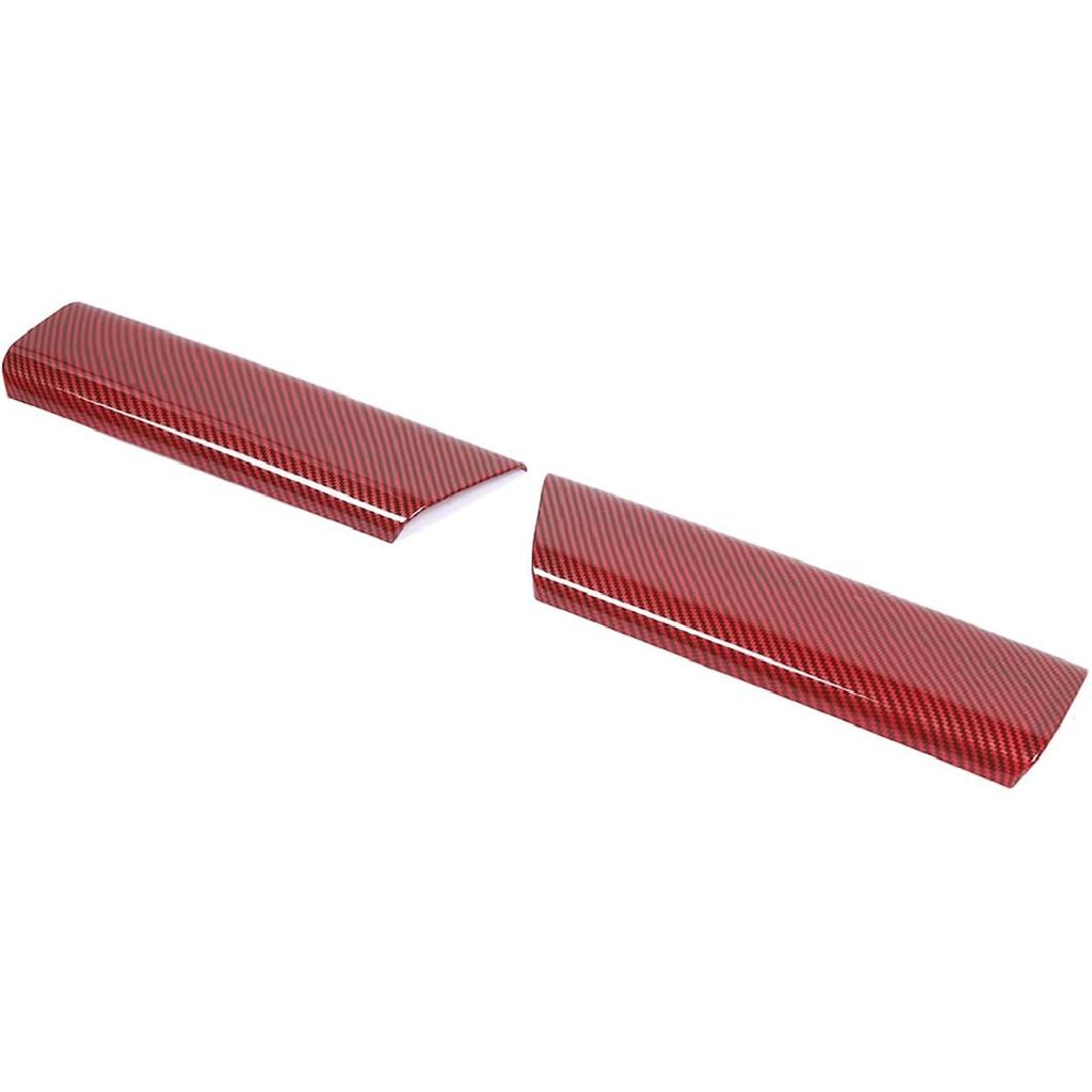 Interior Upgrade Accessories Rear Door Inner Handle Panel Trim Cover Sticker Protector for Ford F150 Raptor 2021 2022 2023 2024 2025 Red Carbon Fiber