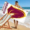 Brisbane Broncos Print Beach Towel, Large Soft Quick Dry Towel for Beach Camping Swimming