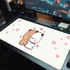 PandaBear Love Lace Solid Color Mouse Pad Large Gaming Table Cushion Non-slip Laptop Tablet Big Mousepad XXL Mat Mini PC Playmat With Lock edge