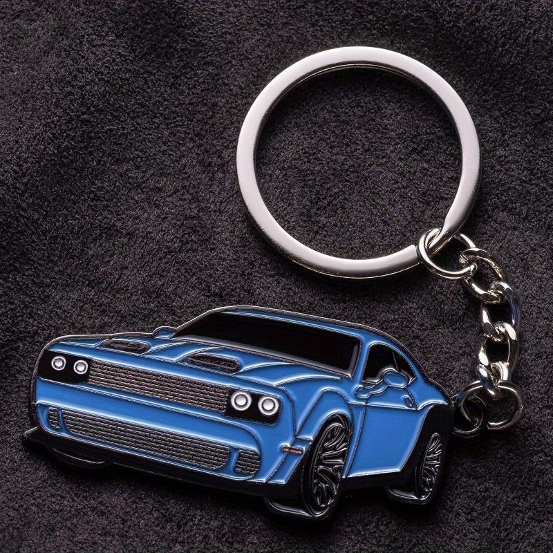 1PC Three-dimensional Car Keychain Creative Zinc Alloy Enamel Pendant Metal Keychain