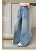 2026 Spring Girls' Children's Patchwork Denim Pants
