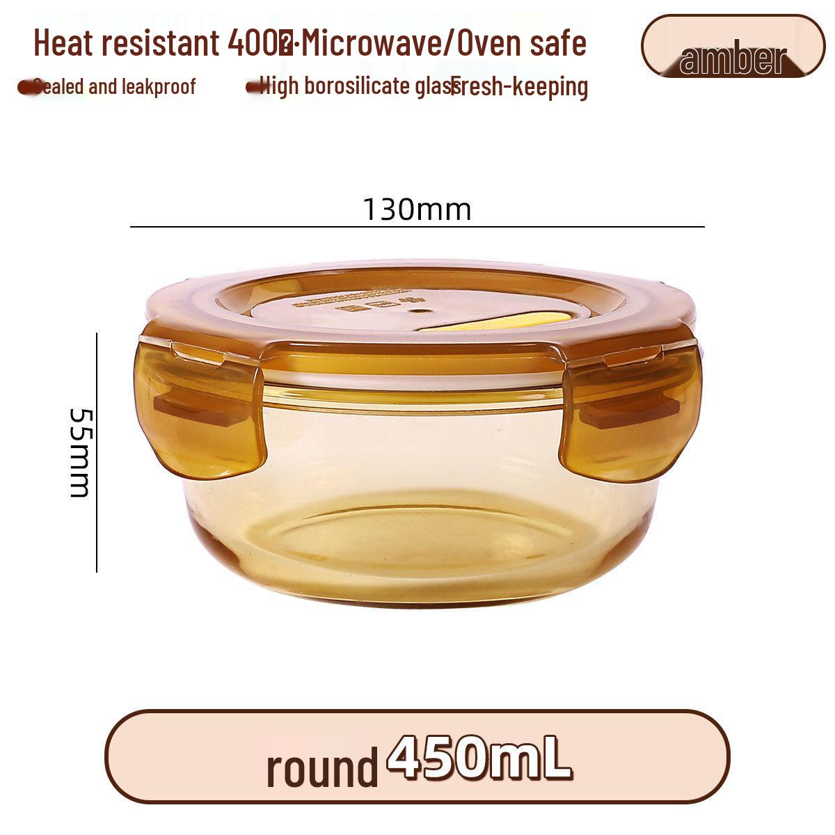 Microwave-Safe Glass Noodle Bowl: Sealed Bento Lunch Box for Freshness