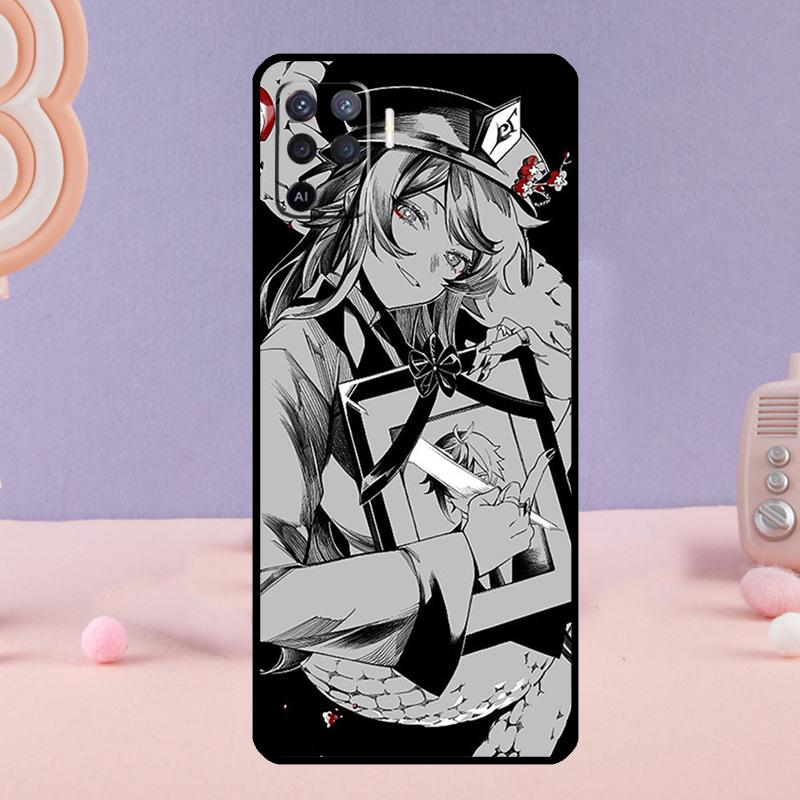 Genshin Impact Hu Tao Phone Case For Oppo A18 A38 A58 A78 A98 A74 A94 A54 A40 A60 A80 A16 A76 A96 A15 A57S A17 A77