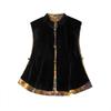 SiBaiShe Women's New Chinese Style Printed Patchwork Vest