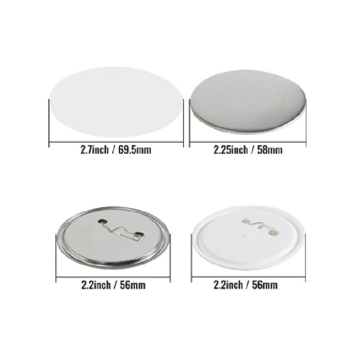 SucceBuy 25/32/58/75mm Button-Abzeichen-Teile Zubehör für Button-Maschine 200/500 Sets Metall und Kunststoff Anstecknadeln