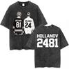 Vintage Washed Heated Rivalry Shane Hollander Ilya Rozanov Hollanov Tshirt Men Clothing Fashion Short Sleeves T Shirt Top