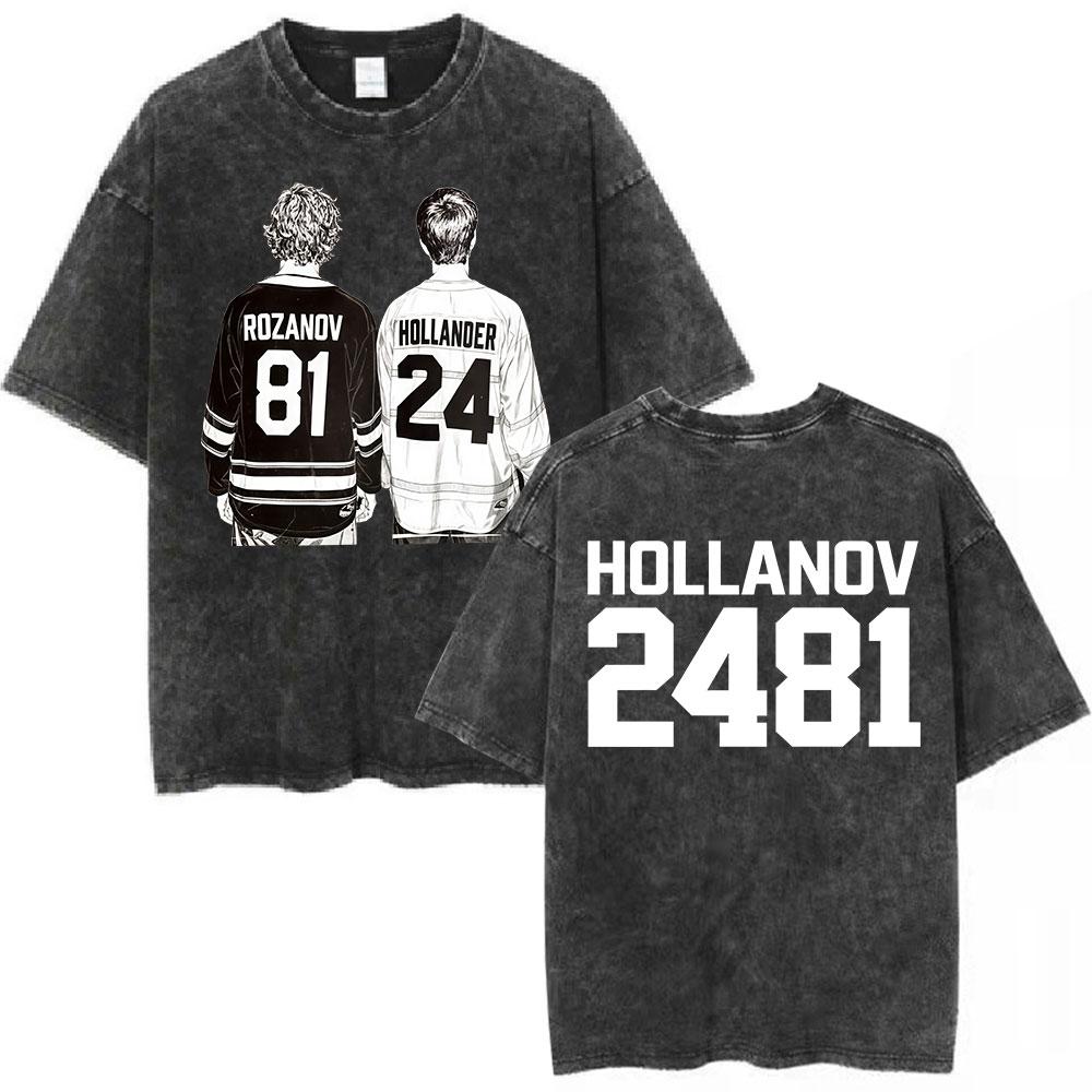 Vintage Washed Heated Rivalry Shane Hollander Ilya Rozanov Tshirt Men Clothing Fashion Casual Short Sleeves T Shirt Streetwear
