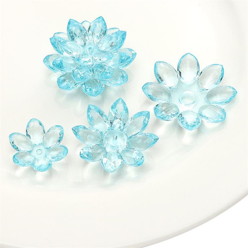 

Подвеска для телефона из акриловой бусины лотоса с золотым тиснением 1 set/pack синий