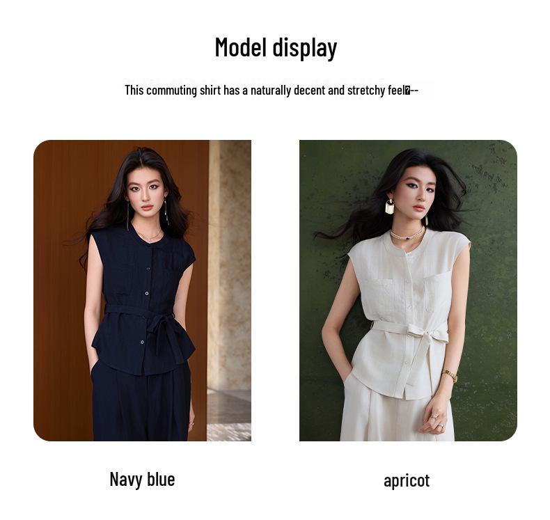 Women's High-End Linen Vest Suit: 2026 Cross-Border Casual Waistcoat Set