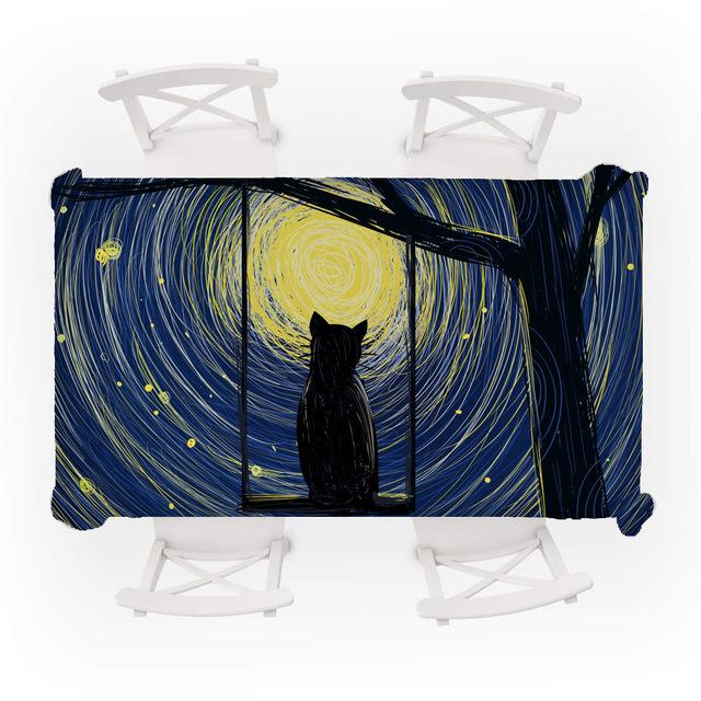 

Самая продаваемая скатерть с принтом Ван Гога, модная простая домашняя скатерть для журнального столика, противообрастающая скатерть 90x140cm35x55inch